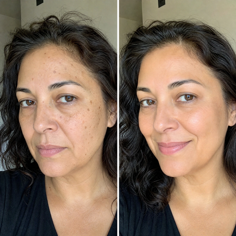 Avant / après — Nadia, 48 ans