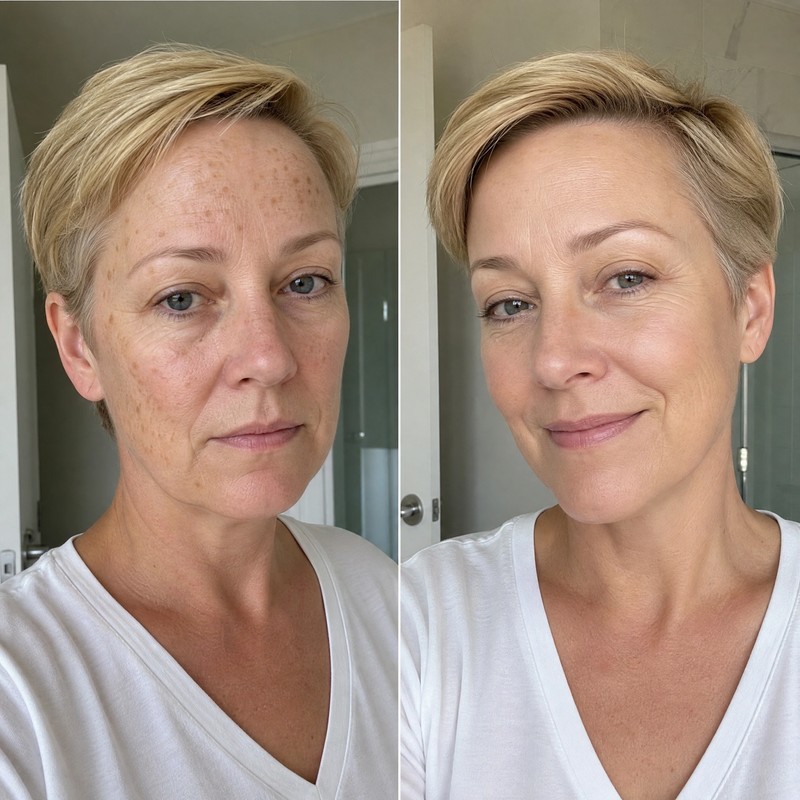 Avant / après — Isabelle, 43 ans